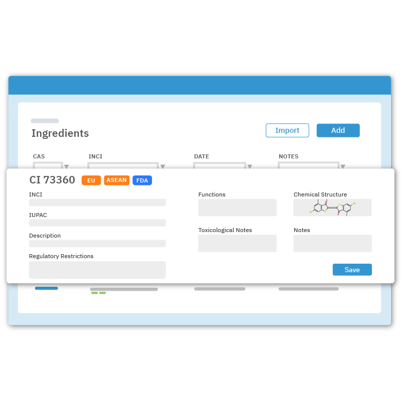 Cosmedesk How it works - ingredients